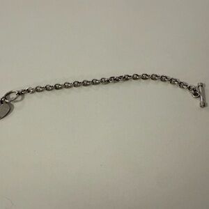 Elegant “K” Silver Chain Bracelet